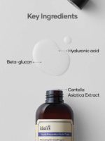 Dear Klairs Supple Preparation Facial Toner key ingredients - - Hyaluronic acid - Beta-glucan - Centella Asiatica Extract