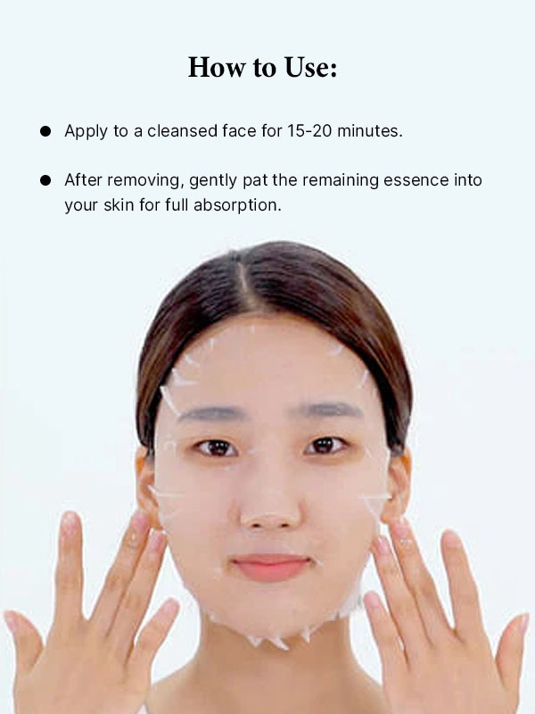 Instruction on how to use the By Wishtrend Natural Vitamin 21.5% Enhancing Sheet Mask