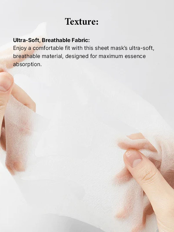 a description on the texture of the By Wishtrend Natural Vitamin 21.5% Enhancing Sheet Mask