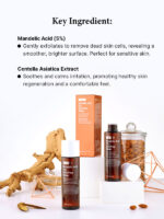 The key ingredients used in the By Wishtrend Mandelic Acid 5% Prep Water that helps to battle hyperpigmentation, dull skin and uneven skin tone.