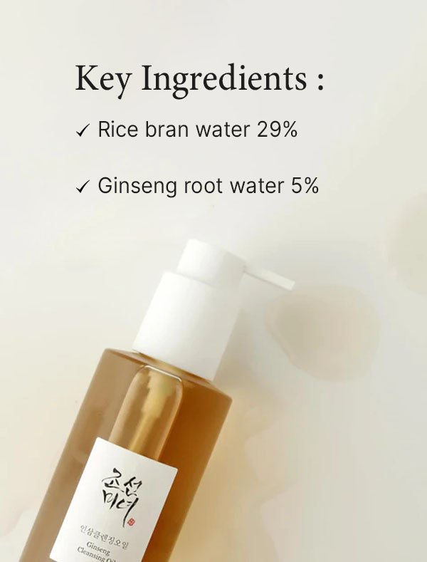 Key ingredients of Beauty Of Joseon Ginseng Cleansing Oil