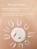 a description on the skin type suitability and texture of the By Wishtrend UV Defense Moist Cream SPF50+ PA++++