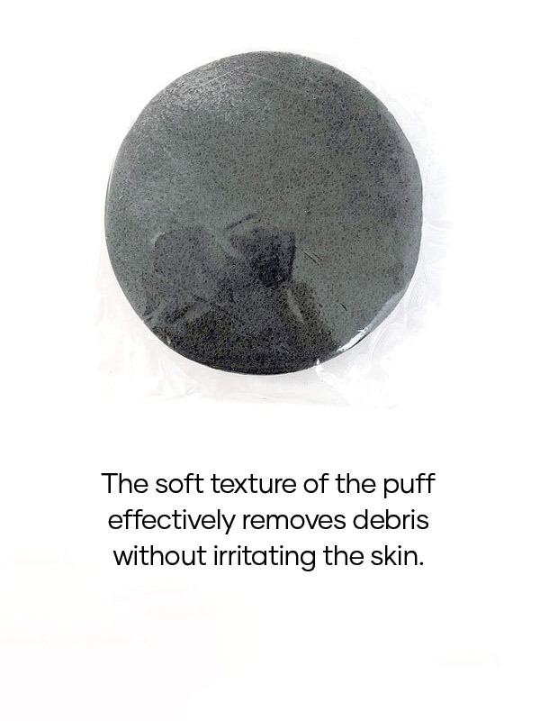 What is the texture of Klairs Gentle Black Cleansing Puff