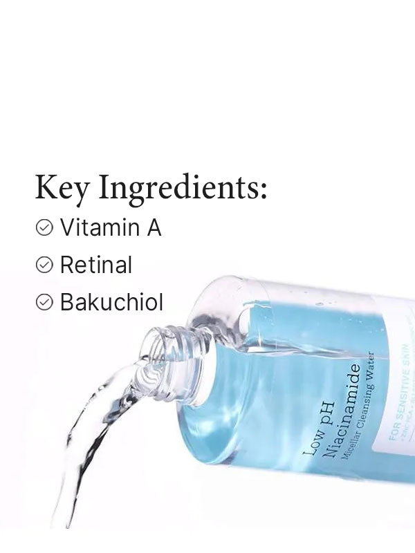 Key ingredients of Low pH Niacinamide Micellar Cleansing Water