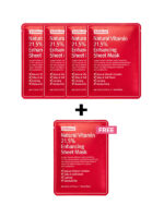 K-Beauty Mid-Year Super Sale Buy 4 Get 1 FREE offer on By Wishtrend Natural Vitamin 21.5 Enhancing Sheet Mask 23ml