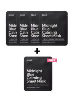 K-Beauty Mid Year Super Sale Buy 4 Get 1 FREE offer on Dear Klairs Midnight Blue Calming Sheet Mask 25ml.