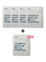 K-Beauty Mid-Year Super Sale Buy 4 Get 1 FREE offer for Dear Klairs Rich Moist Soothing Tencel Sheet Mask.