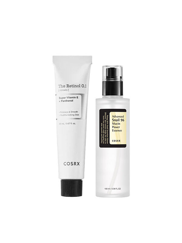 COSRX Night Repair Anti-Aging Set: 96 Essence + Retinol Cream. Beautybarn.in