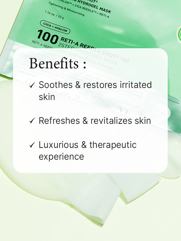 [VT Cosmetics] Reti-A Reedle Shot 100 2Step Hydrogel Mask