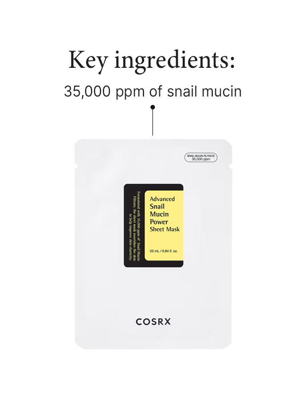 Key ingredient of Advanced Snail Mucin Power Sheet Mask