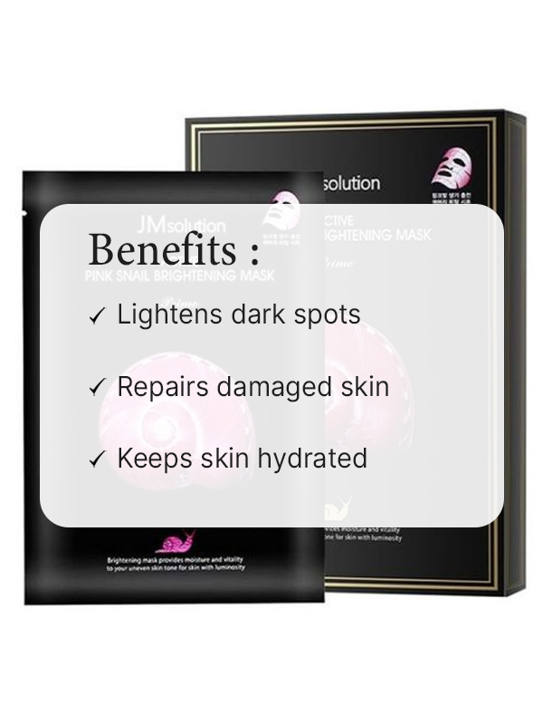 JM Solution Active Pink Snail Brightening Mask