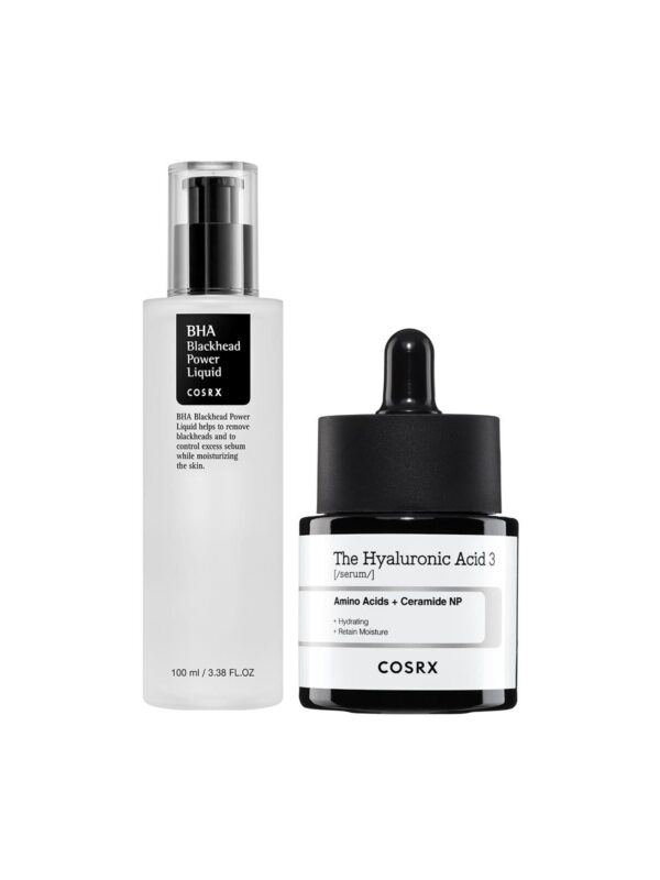 COSRX Pore Minimizing Matrix Duo. Minimize pores and blackheads with COSRX Pore Minimizing Duo—BHA + Hyaluronic Acid for clear, smooth, and hydrated skin with refined texture.