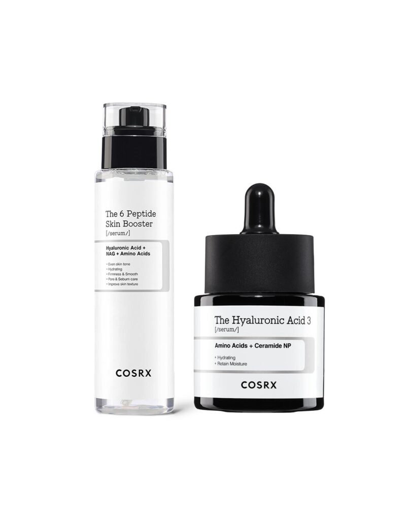 COSRX Volume Boost Complex Duo. Revitalize dull skin with COSRX Volume Boost Duo—Peptides + Hyaluronic Acid for plump, firm, and radiant skin with improved texture and elasticity.
