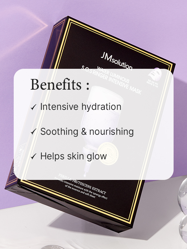 JMsolution Water Luminous S.O.S Ringer Intensive Mask 30ml benefits