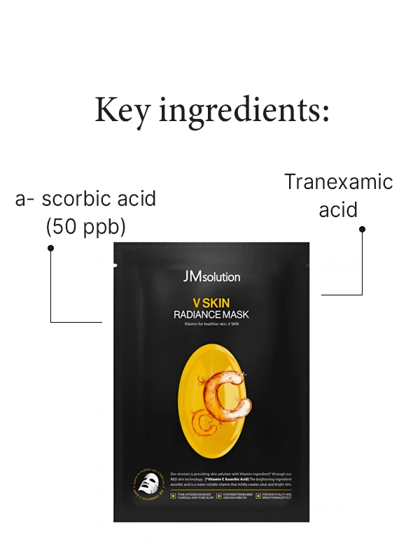 Key ingredients in JMsolution V Skin Radiance Mask 30ml