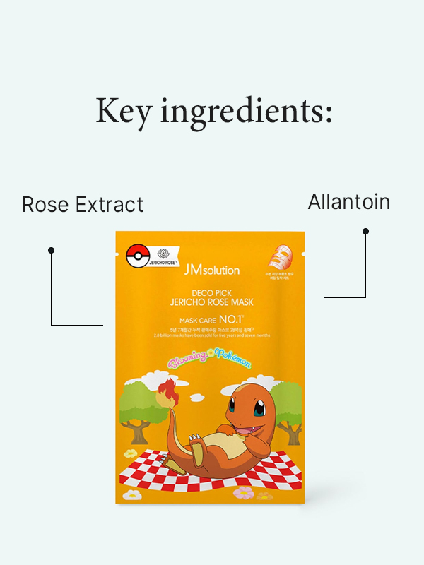 Key ingredients in JMsolution X Pokemon Deco Pick Jericho Rose Mask (limited)