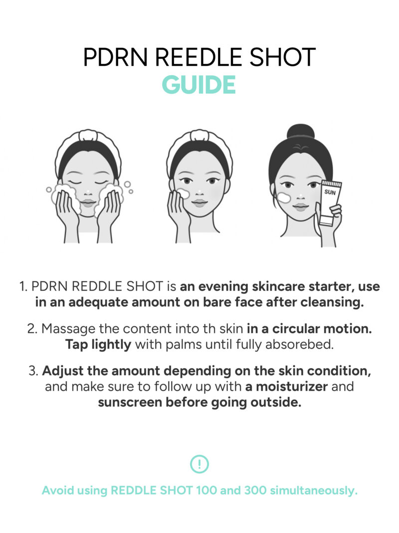 Easy Guide to use VT Cosmetics PDRN Reedle Shot 100 50ml