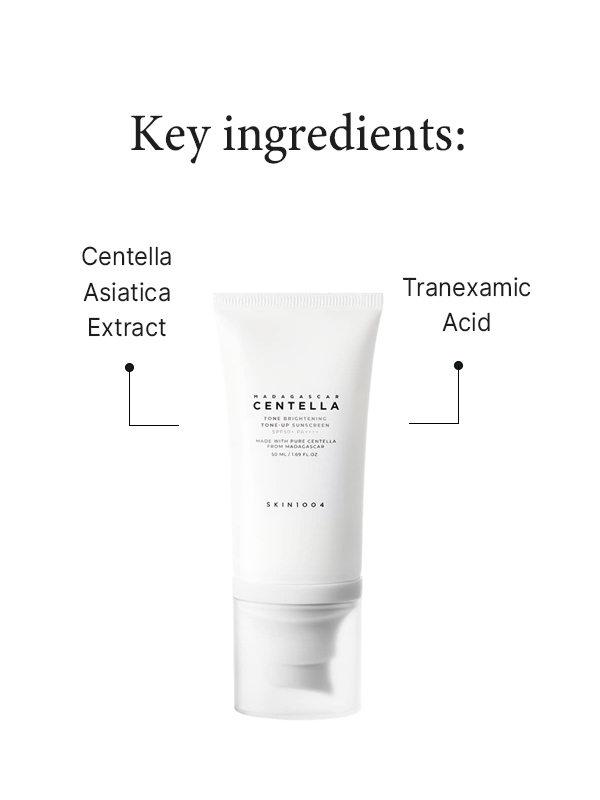 Key ingredients in SKIN1004 Madagascar Centella Tone Brightening Tone-Up Sunscreen (50ml)