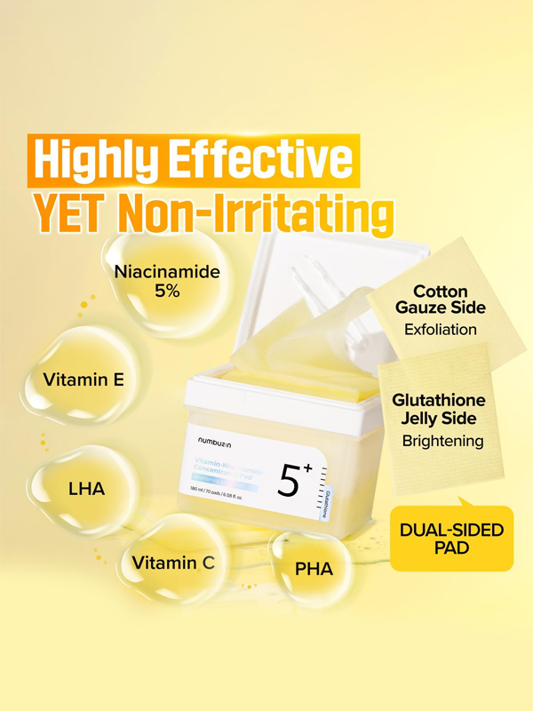 Numbuzin No.5+ Glutathione Vitamin-Niacinamide Concentrated Pad