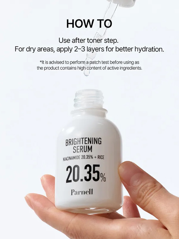 Parnell Brightening Serum | Niacinamide 20.35% + Rice + Probiotics |