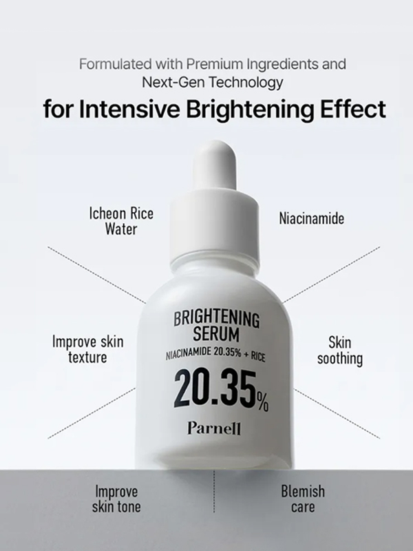 Parnell Brightening Serum | Niacinamide 20.35% + Rice + Probiotics |
