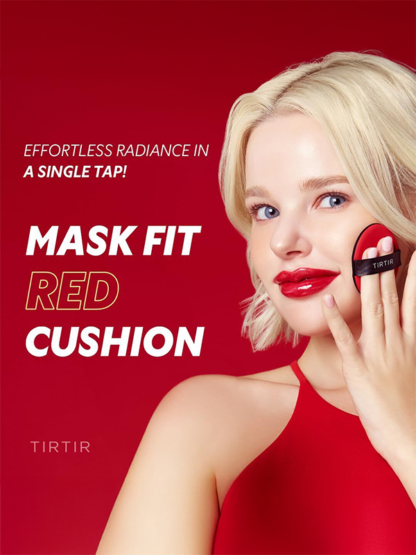 TIRTIR Mask Fit Red Cushion (18g) | Flawless Korean Makeup with 72HR Wear | Featherlight Texture, Total Coverage | 11 colours (shades)
