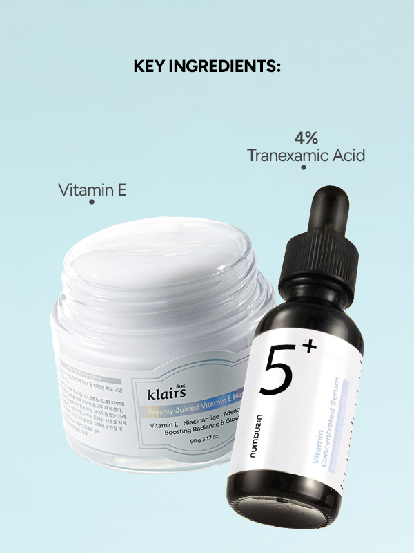 Glow-Restoring Skin-Repairing Duo | Numbuzin No 5 serum, Klairs Vitamin E.